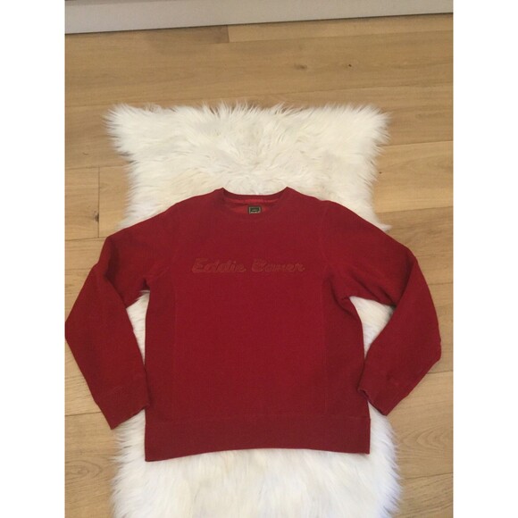 Eddie Bauer Women's Red Sweatshirt XS Soft Embroidered Logo - Picture 6 of 11